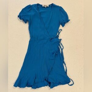 DVF blue wrap dress